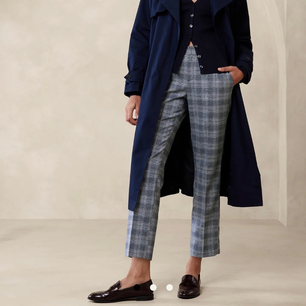 NWT BANANA REPUBLIC~ Avery career/business pants Plaid Sz 12